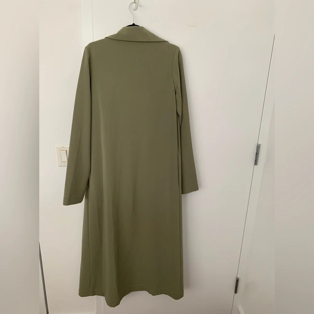 Paris Georgia long herb green trench coat - Picture 3 of 6